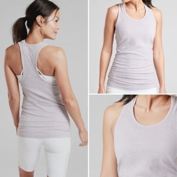 Athleta Women's Tank Top Speedlight Texture Size Small Lilac Seamless Racerback - Picture 1 of 7